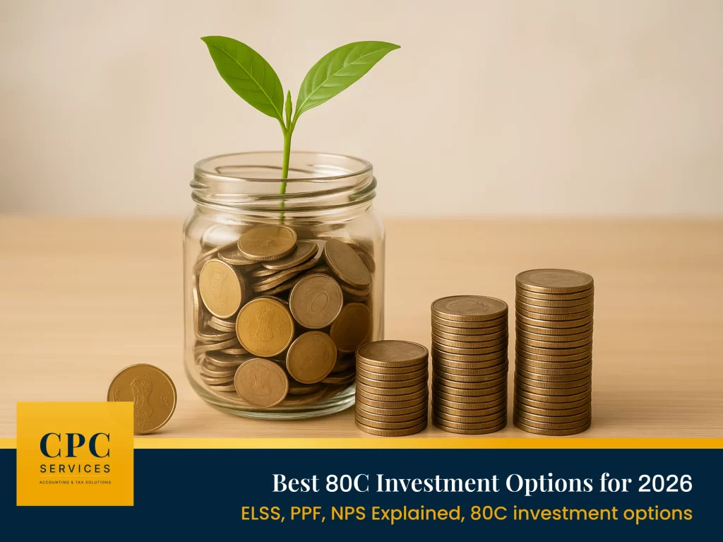 Financial advisor analyzing 80C tax-saving options for 2026