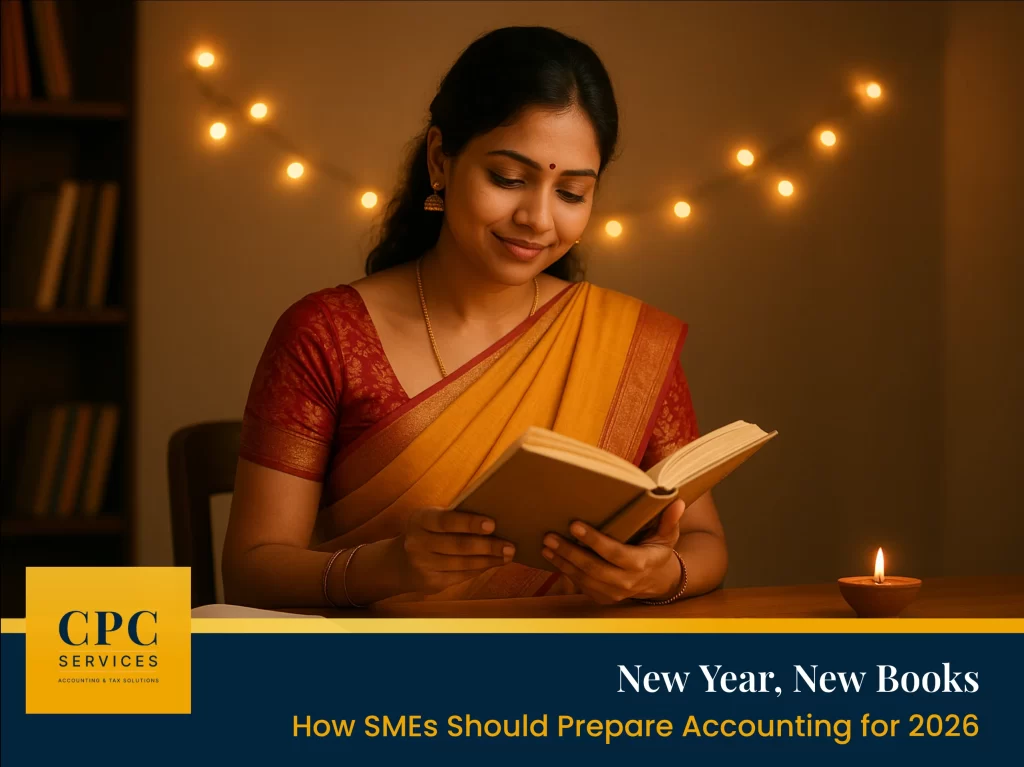 Infographic showing accounting preparation steps for SMEs in 2026